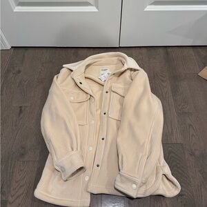 Abercrombie & Fitch Beige Corduroy Utility Jacket